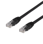 Tinklo kabelis DELTACO U/UTP Cat6, 1m, juodas / 00210006
