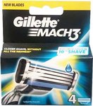 Gillette Mach 3 Manual HD 4 pcs shaver insert