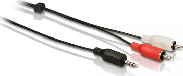 Cable Philips Jack 3.5mm - RCA (Cinch) x2 1.5m black (SWA2527W/10)