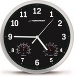 Esperanza Wall Clock Lyon Black (EHC016K)