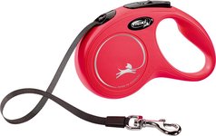 Smycz NEW CLASSIC S taśma -5m -do 15kg czerwony