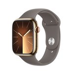 Išmanusis laikrodis APPLE Watch 9 GPS+Cell 45mm Gold Stainless Steel Case with Clay Sport Band - M/L