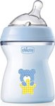 Chicco CHICCO_NaturalFeeling 250ml plastic bottle with silicone pacifier medium flow 2m+ Blue