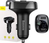 FM transmitter Baseus Bluetooth 2xUSB microSD black