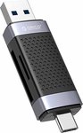 Kortelių skaitytuvas Orico TF/SD,CD2D-AC2-BK-EP,USB + USB-C(black)