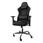 Žaidimų kėdė DELTACO GAMING GAM-096F, minkšto audinio, ergonomiška, juoda