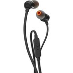 Ausinės JBL Tune 110, į ausis, laidinės, su mikrofonu, juodos