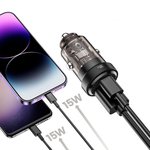 Tech-Protect CC30W Car Charger USB-C PD 30W / USB-A QC 3.0 - Black