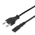 Kabelis DELTACO maitinimo CEE 7/16 - C7, 1.5m, juodas / 1902297
