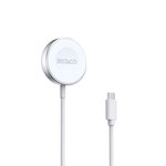Belaidis įkroviklis DELTACO Apple Watch/Galaxy Watch,  USB-C, 1m, baltas / AWC-103
