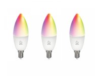 Išmanių lempučių rinkinys DELTACO SMART HOME 3vnt, WiFI 2.4GHz, 5W, 470lm,RGB / SH-LE14RGB-3P