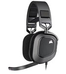 Ausinės žaidėjams CORSAIR HS80 USB, ant ausų, laidinės, Carbon