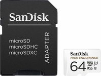 Atm.kort. SANDISK High Endurance microSDXC 64GB + SD Adapter, SDSQQNR-064G-GN6IA