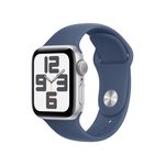 Išmanusis laikrodis Apple Watch SE GPS 40mm Silver Aluminium Case with Denim Sport Band S/M