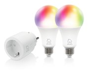 Rinkinys DELTACO SMART HOME išmanusis kištukas ir 2x RGB LED Lemputės / SH-KIT01
