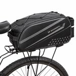 Wozinsky Bike Trunk Bag with Long Strap and Expandable Side Pockets - Black
