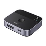 Ugreen DisplayPort/USB-C to USB-C Switch - Gray