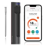 Meatmeet S Pro Kitchen Thermometer with Bluetooth App for Grill, Oven, Smoker - Gray
