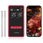 Meatmeet X Pro Kitchen Thermometer with Bluetooth/WiFi App for Grill, Oven, Smoker - Black