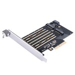 Orico PDM2 PCI-E 3.0 x4 Expansion Card for M.2 NVMe and SATA Drives - Black