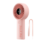 Ventiliatorius JISULIFE Life4 3600mAh, rankinis, rožinis