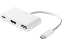 Adapteris DELTACO USB-C to HDMI and USB-A, USB-C portas energijos perdavimui 3.0, 3840x2160