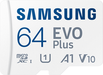 Atm.kort. SAMSUNG EVO Plus 64GB, microSD, iki 130MB/s, UHS-I, U1, A1, V10, MB-MC64KA/EU