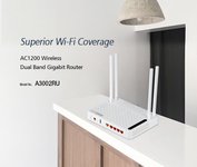 TOTOLINK A3002RU 1167Mbps 2.4/5GHz 802.11ac Wireless Gigabit Router, USB 2.0