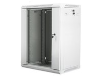Pakabinama instaliacinė spinta Lanberg 19'' 15U 600x450mm pilka(stiklinės durys)