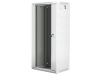 Pakabinama instaliacinė spinta Lanberg 19'' 27U 600x450mm pilka(stiklinės durys)