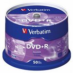 VERBATIM DVD+R 4.7GB AZO cake 50 vnt.