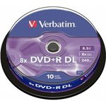 VERBATIM DVD+R DL 8.5GB cake 10 vnt.