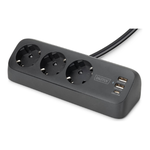 Šakotuvas Digitus 2x USB-A, 1x USB-C DA-70625