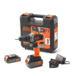 BLACK & DECKER Cordless Drill/Driver with 2.0 Ah/4.0 Ah Battery BCD003MEM2K