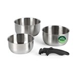 Russell Hobbs RH04034 Stainless Steel 4-Piece Smart Clip Saucepan Set