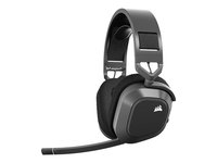 Ausinės žaidėjams CORSAIR HS80 MAX, ant ausų, belaidės, Steel Gray