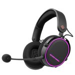 Žaidimų ausinės DELTACO GAMING DH420, RGB, USB-C, juodos/RGB/GAM-133