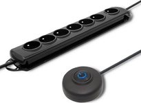 Power strip Qoltec overvoltage 7 sockets 1.5 m black (50171)