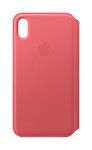 Dėkliukas APPLE iPhone XS Max, odinis, knygelė, peony pink, rausva