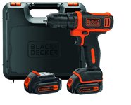 Black&Decker BDCDD12KB cordless screw driller + case + 2 Batteries 1.5Ah