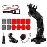 Šalmo tvirtinimo aksesuarų rinkinys GoPro skirtas GoPro, DJI, Insta360, SJCam kameroms