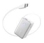 Išorinė baterija ANKER 10000 mAh, 45 W, su USB-C laidu, baltas