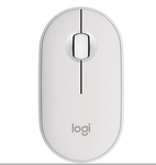 Pelė LOGITECH Pebble 2 M350s, belaidė, Bluetooth, tonal white