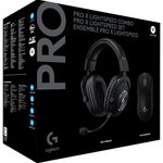 Žaidimų ausinių ir pelės rinkinys LOGITECH Pro X Lightspeed, belaidis, juodas