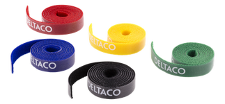 Kabelių rūšiavimo rinkinys DELTACO spalvotos Velcro juostelės, 5vnt. / CM01