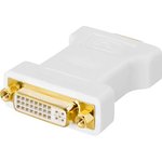 Adapteris DELTACO VGA-M - DVI-A-F, baltas / DVI-6A