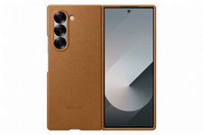 Dėkliukas SAMSUNG Galaxy Fold 6, nugarėlė, odinis, Brown