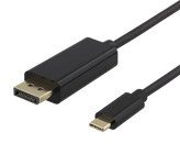 Kabelis DELTACO USB-C į DisplayPort, 4K UHD, 2m, juodas / USBC-DP200-K / 00140015
