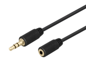 Kabelis DELTACO garso, ilgintuvas 3.5mm, 2.0m, juodas  / MM-160-K / 00180012