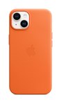 Dėkliukas APPLE iPhone 14 Leather Case with MagSafe - Orange
